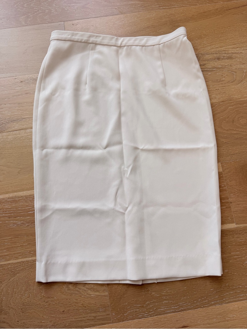 Index Womens Cream A-Line Skirt Size M Tailored Seams Waist 32in